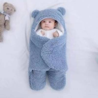 (Blue) Baby Sleeping blanket ( Made In China )